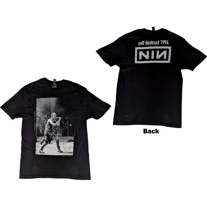 Nine Inch Nails - Self Destruct World Tour 1994 Black Shirt - 100% Official Merchandise