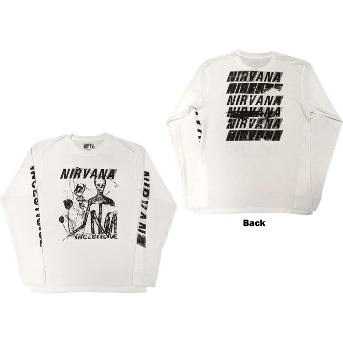Nirvana - Incesticide White Long Sleeve Shirt - 100% Official Merchandise