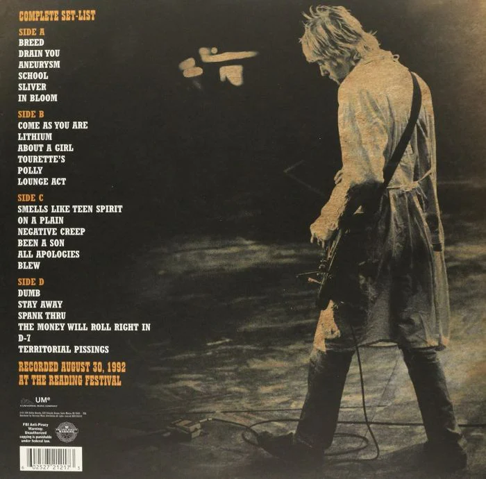 Nirvana - Live At Reading (2LP gatefold) - Vinyl - New - Image 2