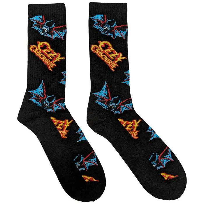 Osbourne, Ozzy - Crew Socks (Fits Sizes 7 to 11) - Logo & Bats