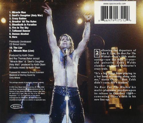 Osbourne, Ozzy - No Rest For The Wicked - CD - New - Image 2