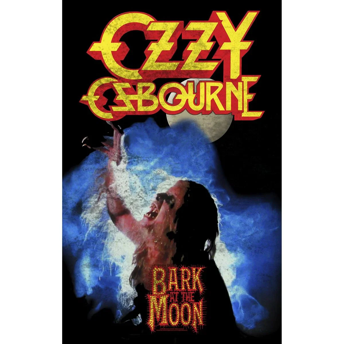 Osbourne, Ozzy - Premium Textile Poster Flag (Bark At The Moon) 104cm x 66cm