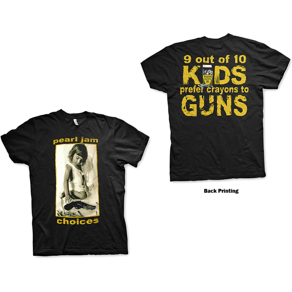 Pearl Jam - Choices Black Shirt - 100% Official Merchandise