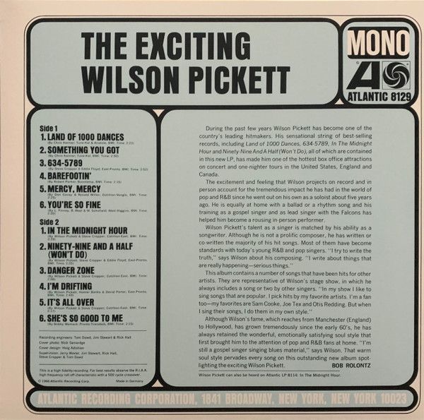 Pickett, Wilson - Exciting Wilson Pickett, The (Ltd. Ed. Crystal Vinyl) - Vinyl - New - Image 2