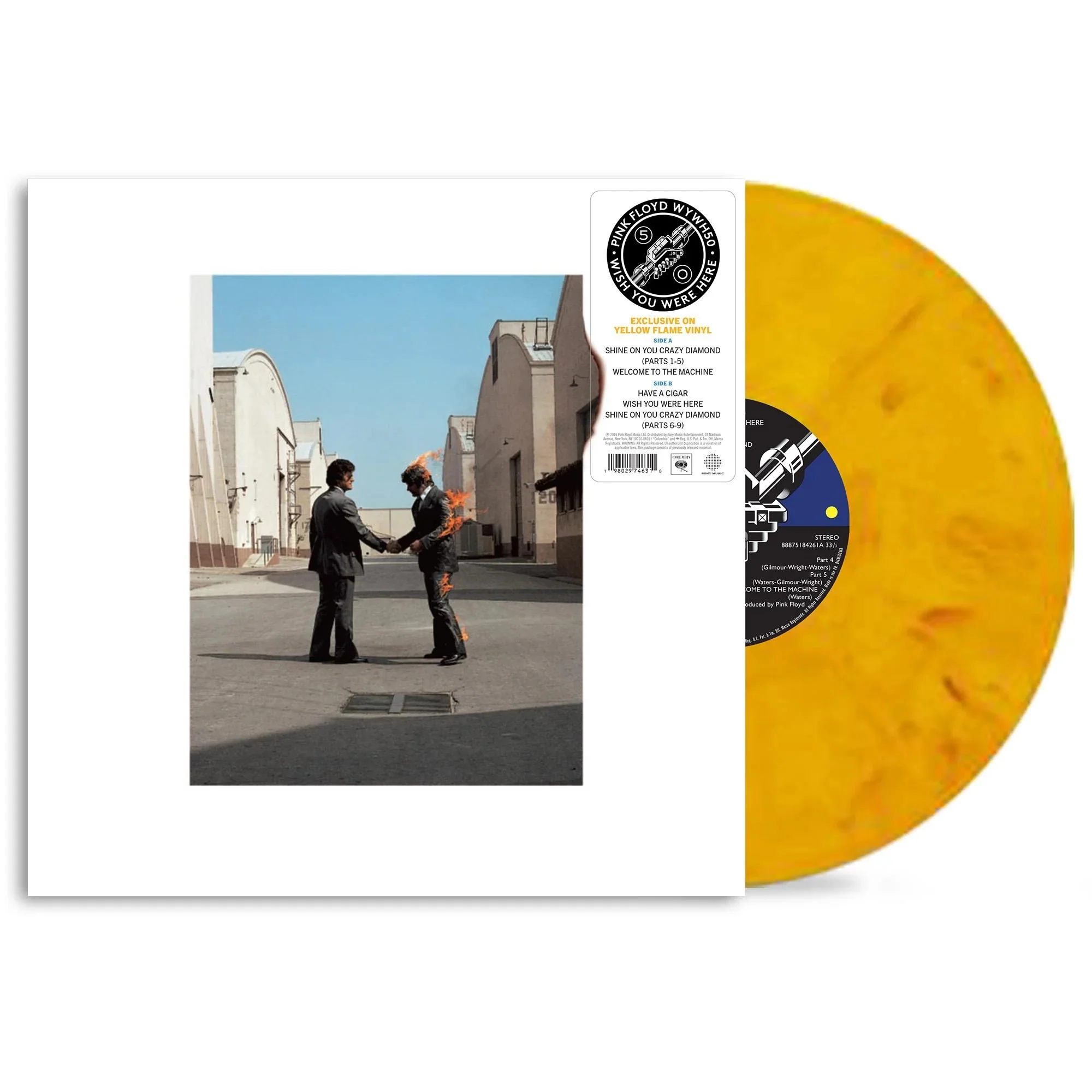 Pink Floyd - Wish You Were Here 50 (2025 50th Anniversary Yellow Flame vinyl reissue) - Vinyl - New