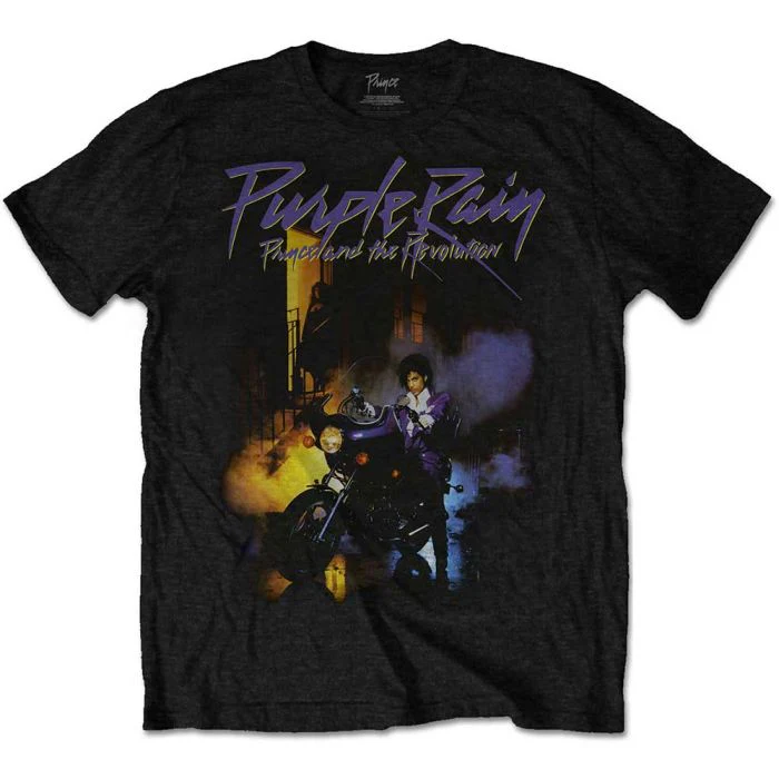 Prince - 4XL & 5XL Purple Rain Black Shirt - 100% Official Merchandise