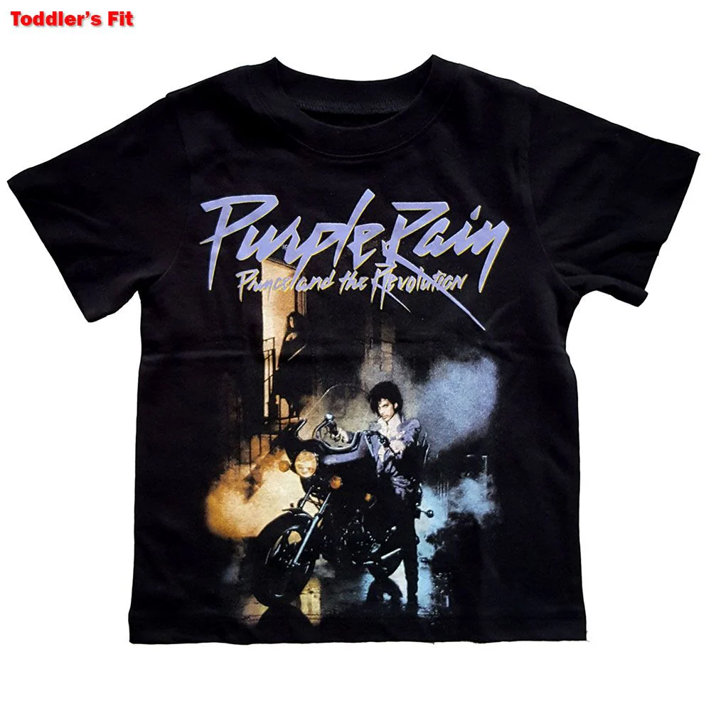Prince - Purple Rain Toddler and Youth Black Shirt - 100% Official Merchandise