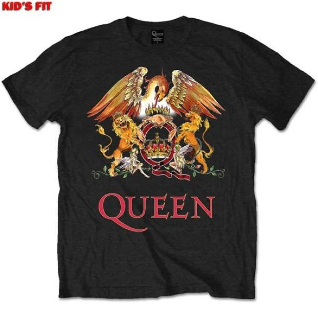 Queen - Classic Crest Toddler and Youth Black Shirt - 100% Official Merchandise