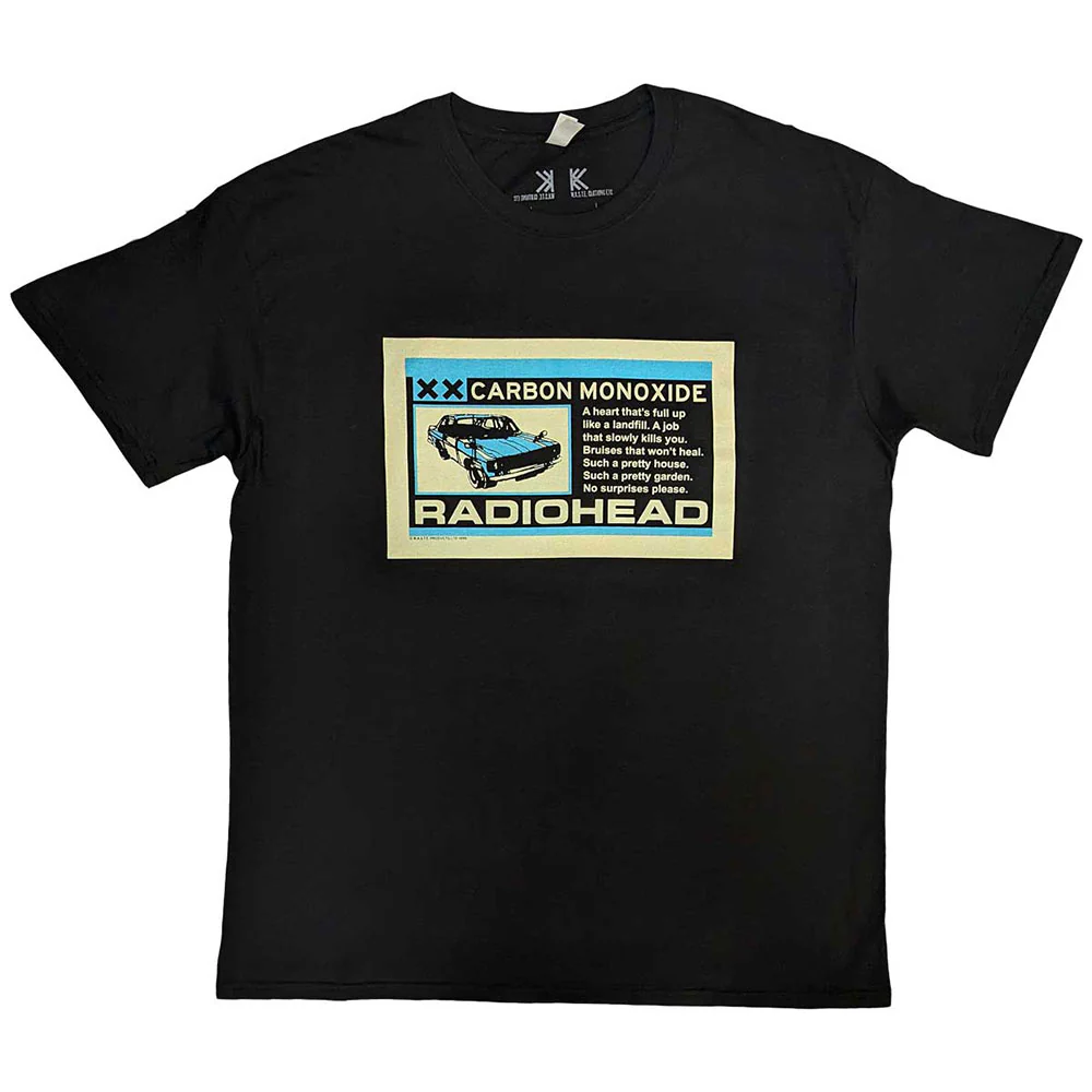 Radiohead - Carbon Patch Organic Black Shirt - 100% Official Merchandise