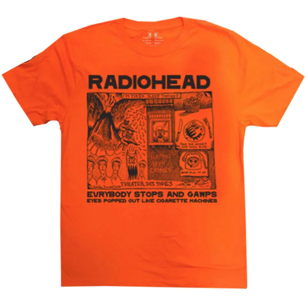 Radiohead - GAWPS Organic Orange Shirt - 100% Official Merchandise