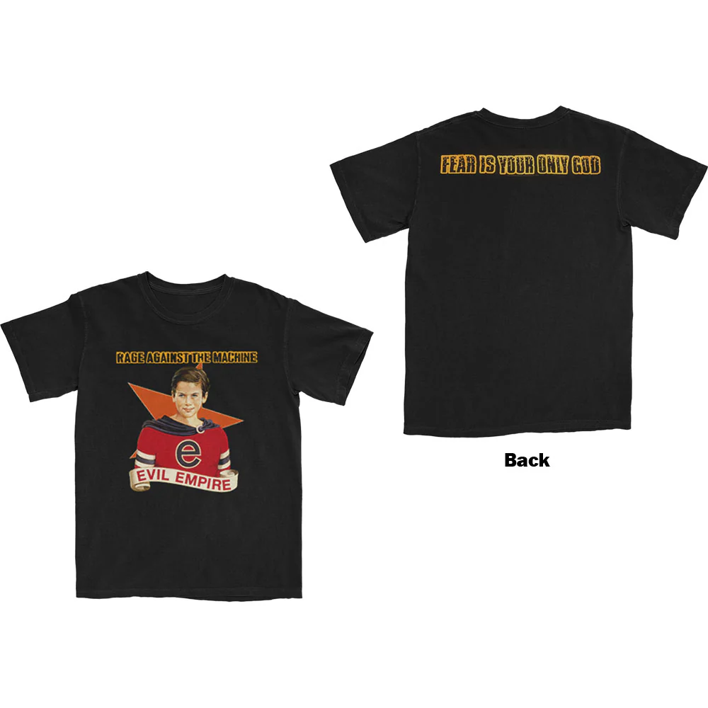 Rage Against The Machine - Evil Empire Fear Is Your Only God Black Shirt - 100% Official Merchandise