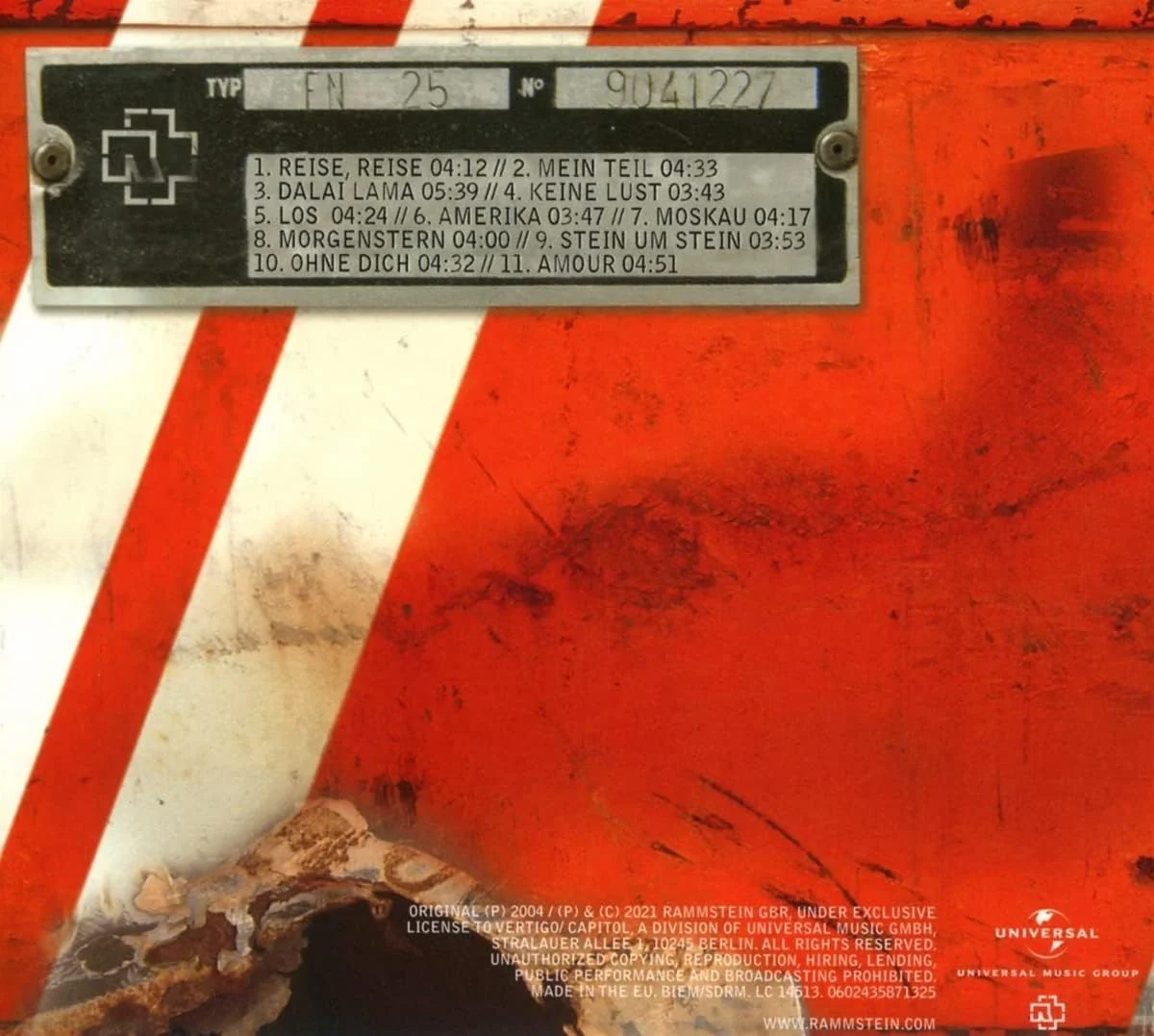 Rammstein - Reise, Reise (2021 digipak reissue) - CD - New - Image 2