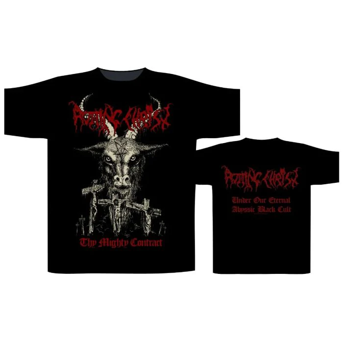 Rotting Christ - Thy Mighty Contract (Back Print) Black Shirt - 100% Official Merchandise