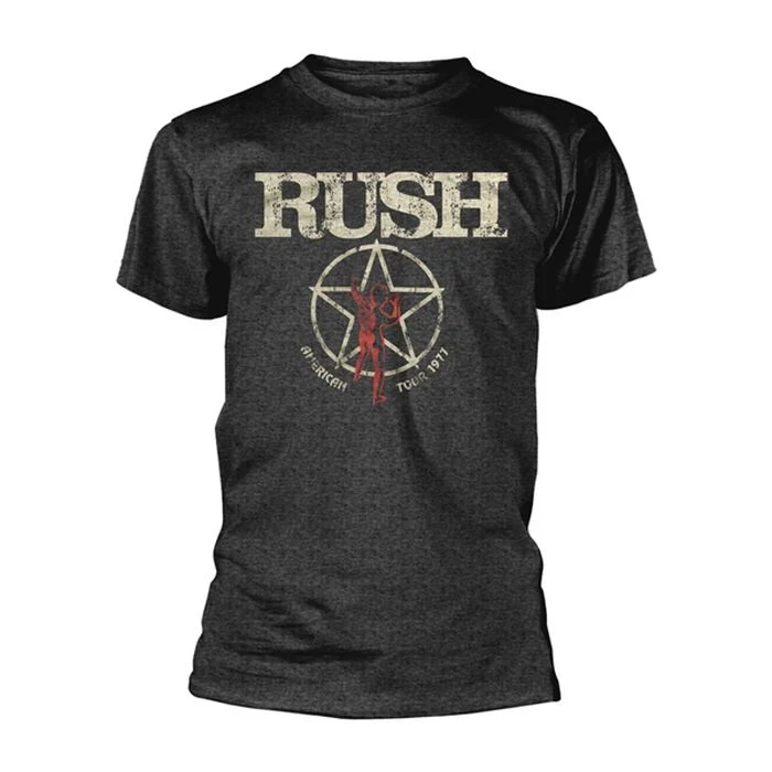 Rush - American Tour 1977 Grey Shirt - 100% Official Merchandise