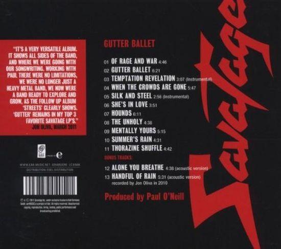 Savatage - Gutter Ballet (Euro. w. 2 bonus tracks) - CD - New - Image 2