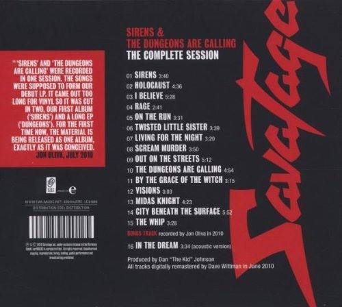 Savatage - Sirens And The Dungeons Are Calling - The Complete Session (Euro. w. bonus track) - CD - New - Image 2