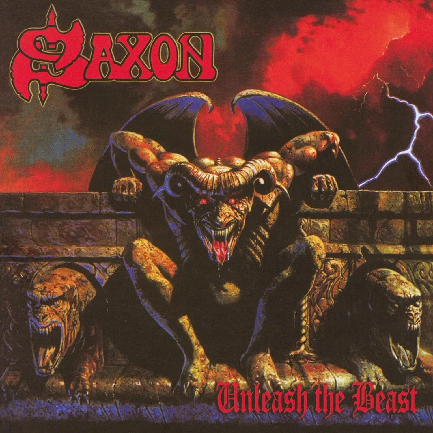 Saxon - Unleash The Beast (Ltd. Ed. 2025 180g Solid Red vinyl reissue - numbered ed. of 1500) - Vinyl - New