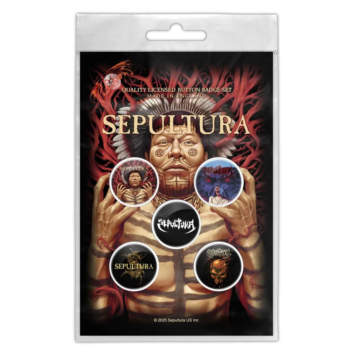 Sepultura - 5 x 2.5cm Button Set - Roots