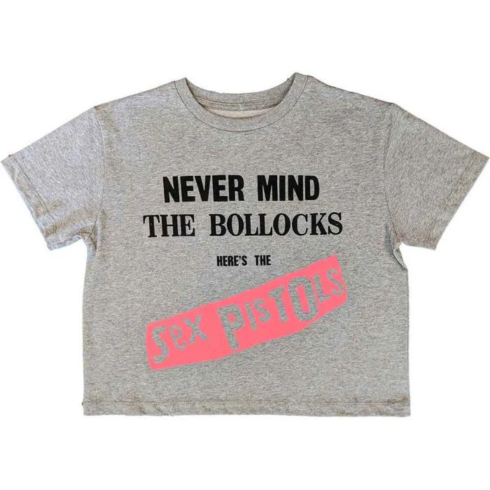 Sex Pistols - NMTB Womens Fitted Grey Crop Top - 100% Official Merchandise