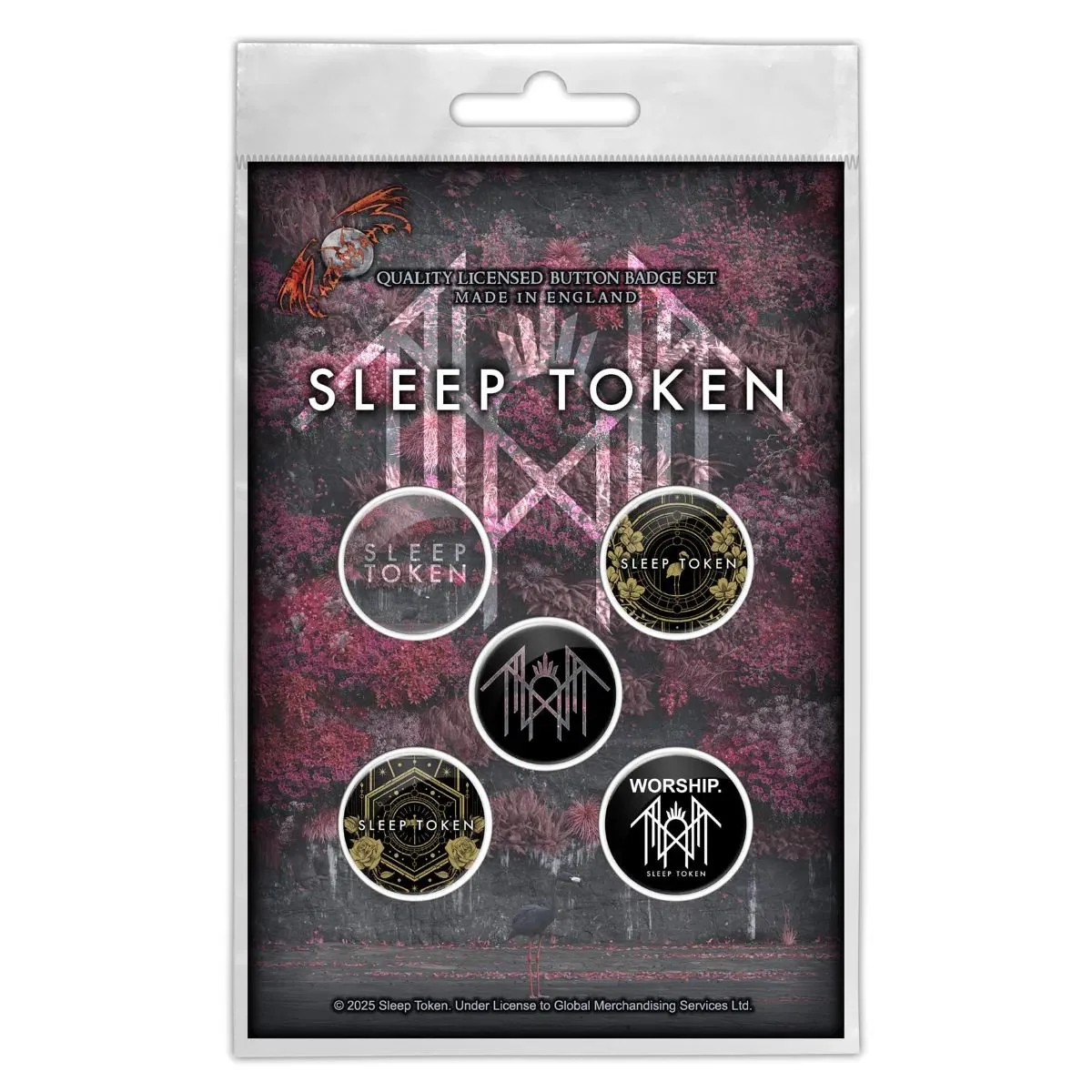 Sleep Token - 5 x 2.5cm Button Set - Even In Arcadia