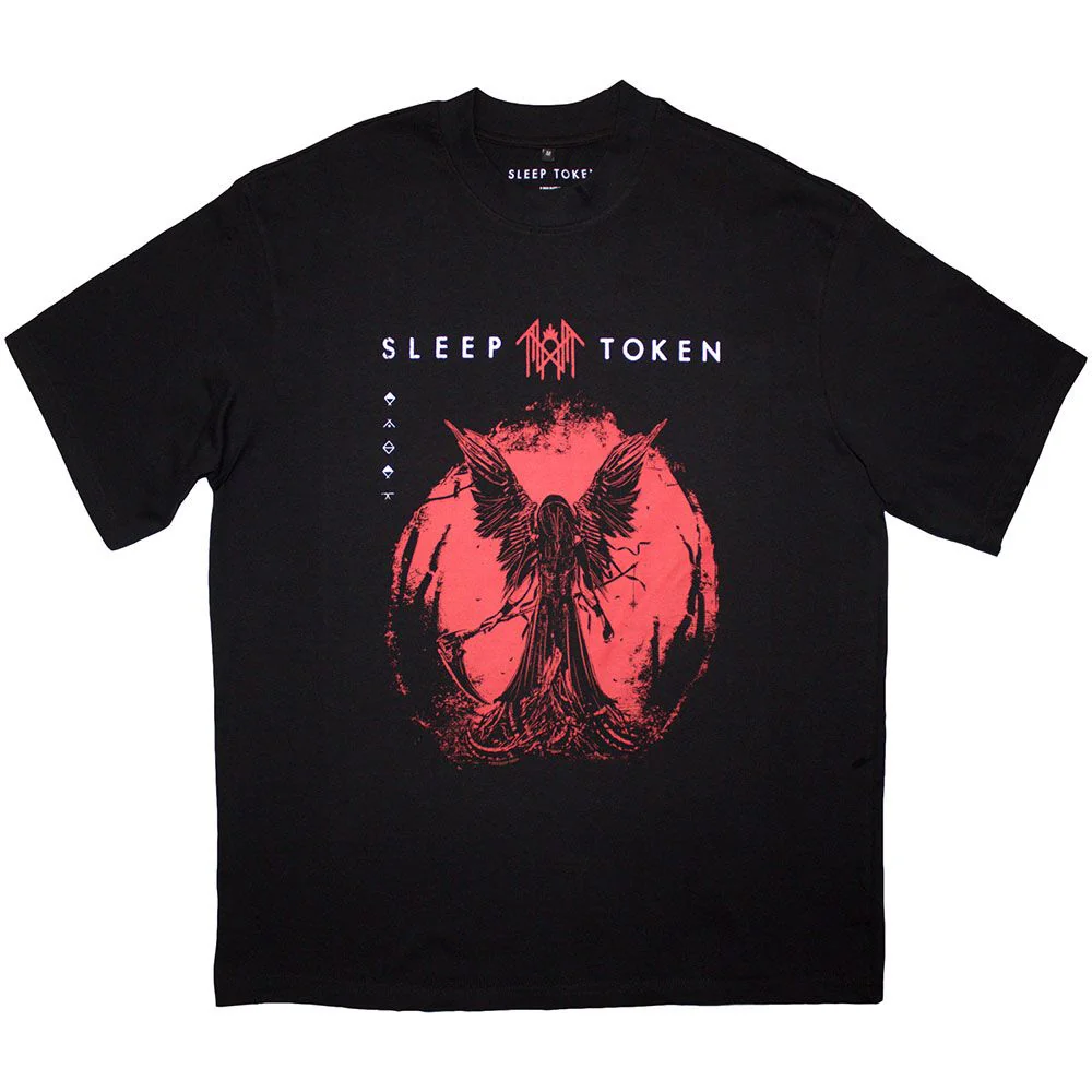 Sleep Token - Winged Death (Limited Edition) Oversize Boxy Black Shirt - 100% Official Merchandise