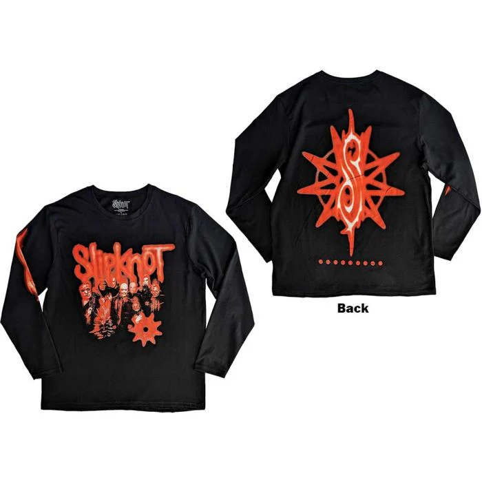 Slipknot - TESF Photo & Tribal S Black Long Sleeve Shirt - 100% Official Merchandise
