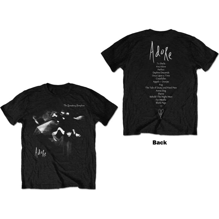Smashing Pumpkins - Adore Tracklist Black Shirt - 100% Official Merchandise