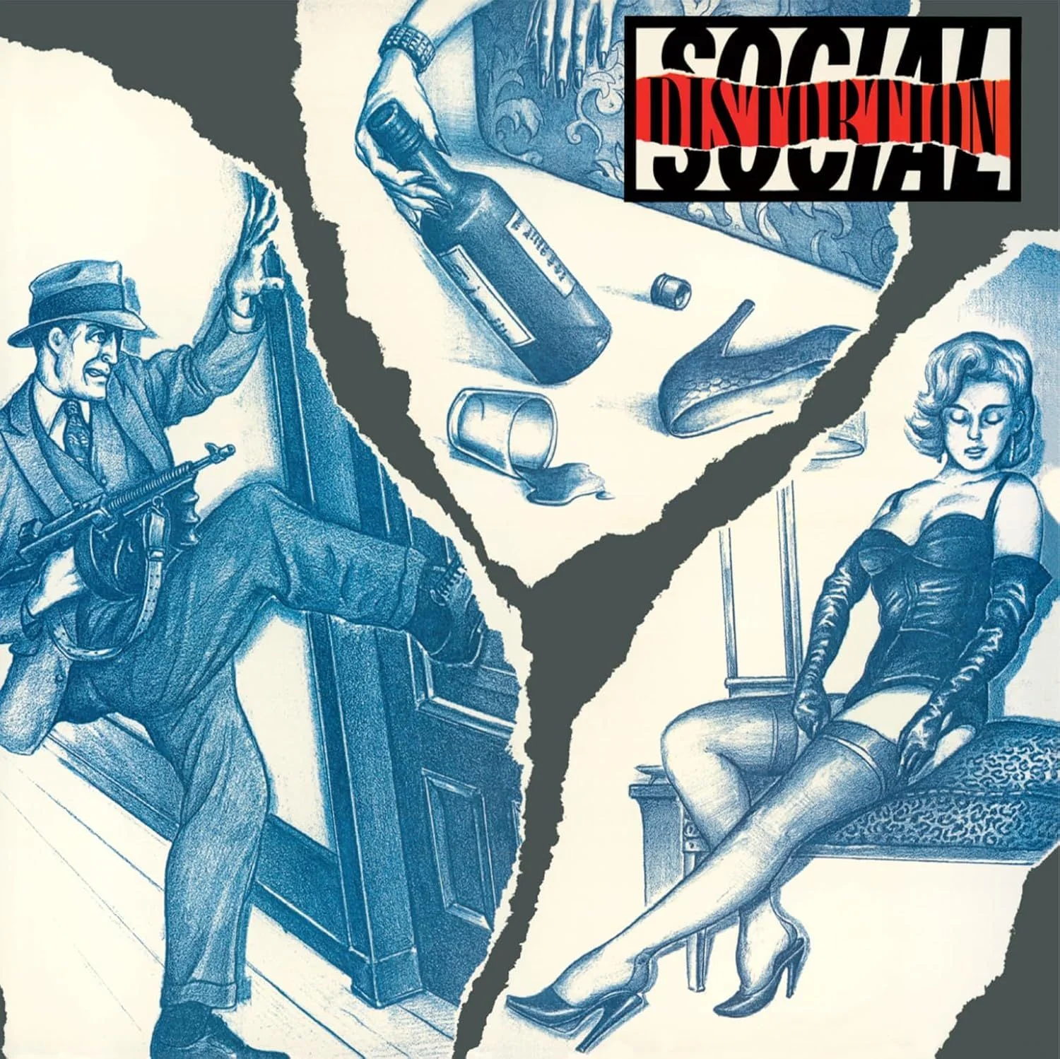 Social Distortion - Social Distortion (Translucent Red, Black & White Marbled Vinyl) - Vinyl - New