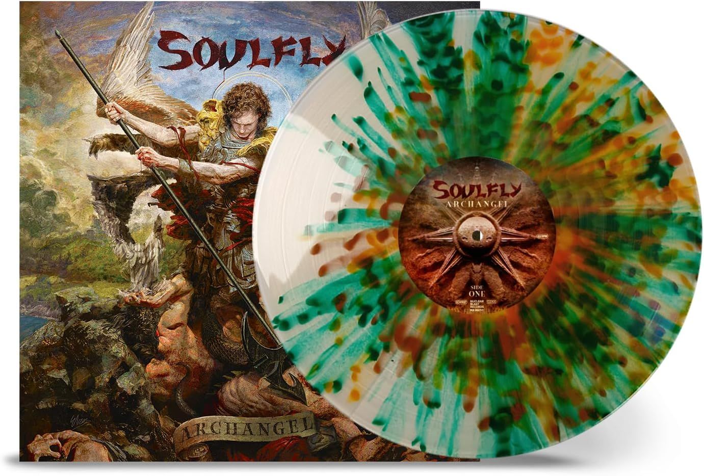 Soulfly - Archangel (Ltd. 10th Anniversary Ed. 2025 Natural with Green, Orange & Brown Splatter vinyl gatefold reissue - 1400 copies) - Vinyl - New