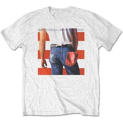 Springsteen, Bruce - Born In The USA White Shirt - 100% Official Merchandise