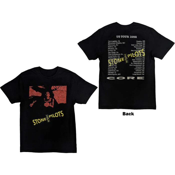 Stone Temple Pilots - Core 1992 Tour Black Shirt - 100% Official Merchandise