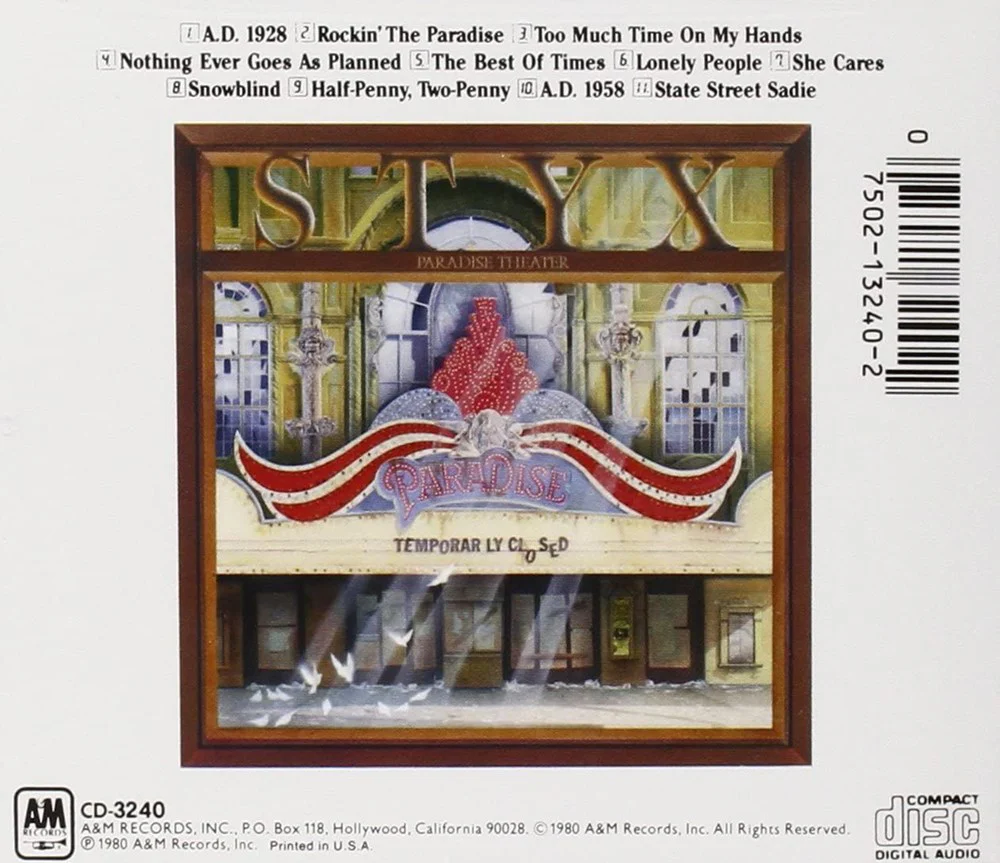 Styx - Paradise Theatre - CD - New - Image 2