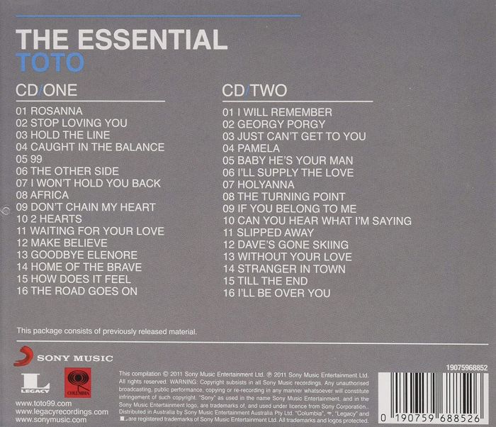 Toto - Essential Toto, The (2019 2CD reissue) - CD - New - Image 2