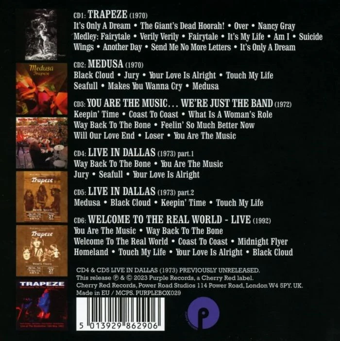 Trapeze - Don't Stop The Music: Complete Recordings Vol 1 1970-1992 (Trapeze/Medusa/You Are The Music.../Live In Dallas Pt. 1/Live In Dallas Pt. 2/Welcome To The Real World - Live (6CD Box Set) - CD - New - Image 2