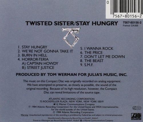 Twisted Sister - Stay Hungry - CD - New - Image 2