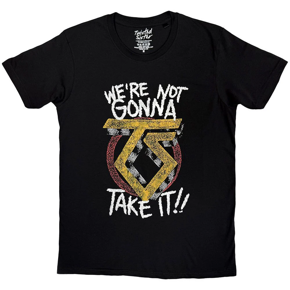 Twisted Sister - We're Not Gonna Take It Black Shirt - 100% Official Merchandise