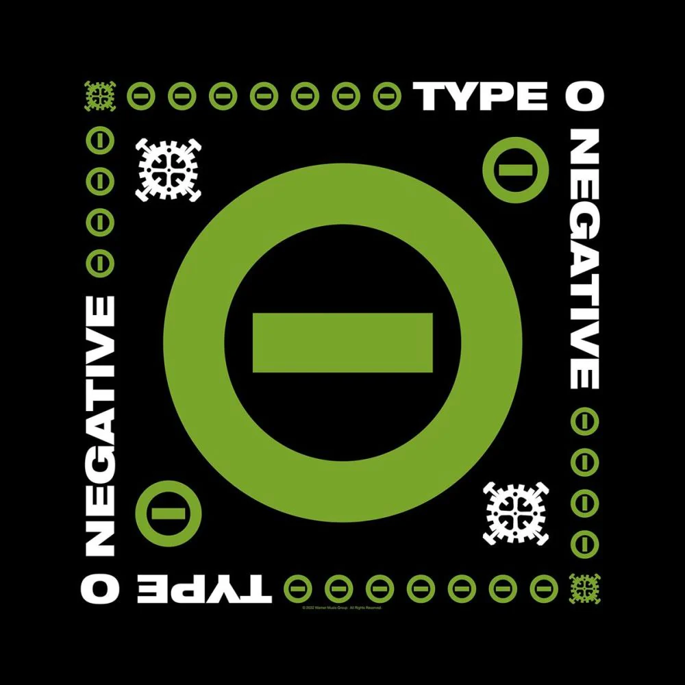 Type O Negative - Bandana (Negative Symbol) (540mm x 520mm)