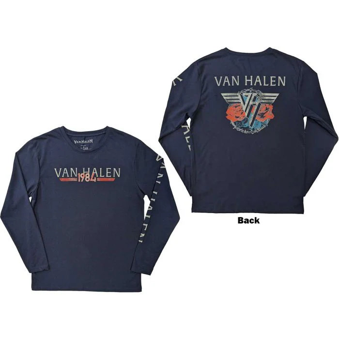Van Halen - 1984 Navy Long Sleeve Shirt - 100% Official Merchandise