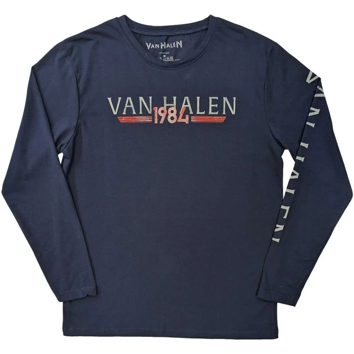 Van Halen - 1984 Navy Long Sleeve Shirt - 100% Official Merchandise - Image 2