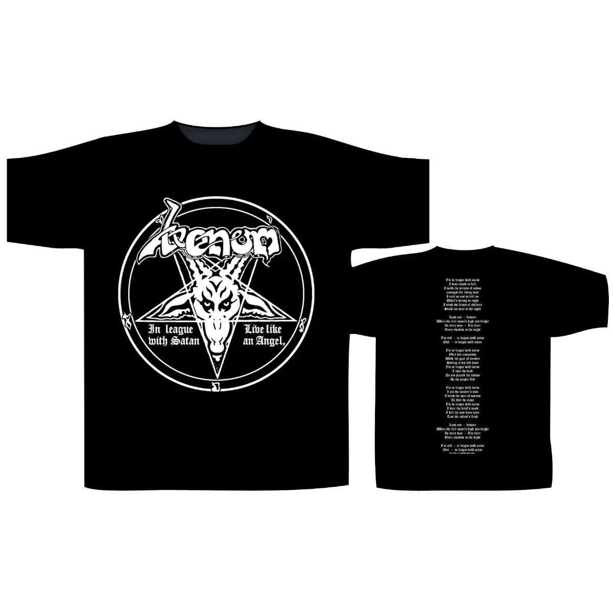 Venom - In League With Satan Black Shirt - 100% Official Merchandise