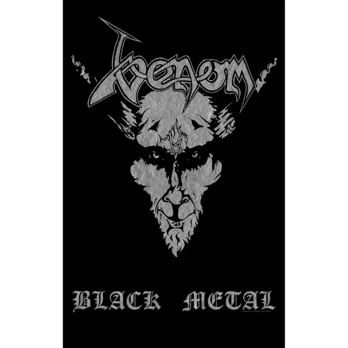 Venom - Premium Textile Poster Flag (Black Metal Silver Goat) 104cm x 66cm