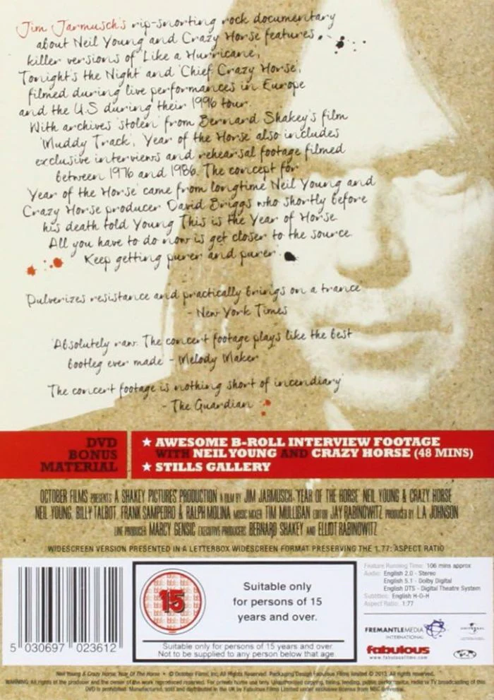 Young, Neil & Crazy Horse - Year Of The Horse (R2) - DVD - Music - Image 2