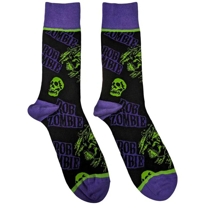 Zombie, Rob - Crew Socks (Fits Sizes 7 to 11) - Skull & Face